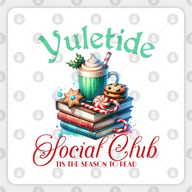 Yuletide Social Reading Club Magnet by HolidayBug